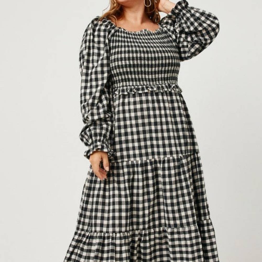 Plus Hayden Maxi Gingham Dress - S to 3X